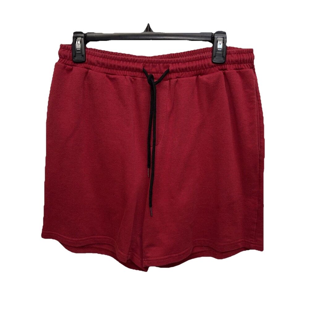 Shein Men Shorts M Drawstring Elastic Waist Pockets Stretch Cotton Blend Pullon